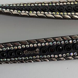 Kippys Black Belt with Silver and Iridescent Accents